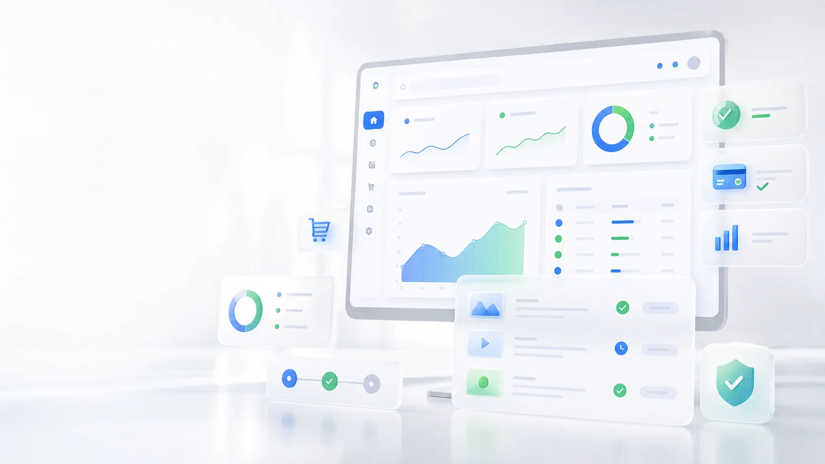 Dashboard mit Werbemassnahmen und Bestellungen
